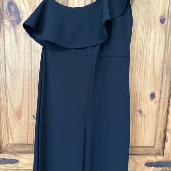 NWOT Altar'd State Embry Black Wide Leg Jumpsuit Ruffle Off Shoulder - Large - Picture 11 of 16